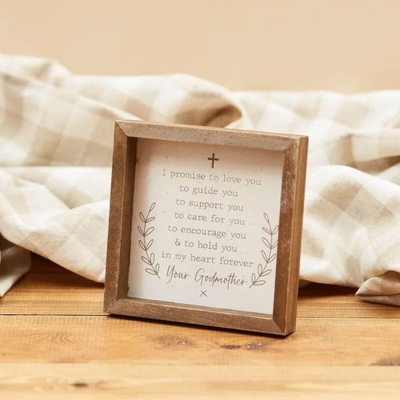 Baby Godmother Wood Plaque