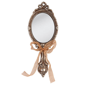 Hand Mirror with Ribbon
