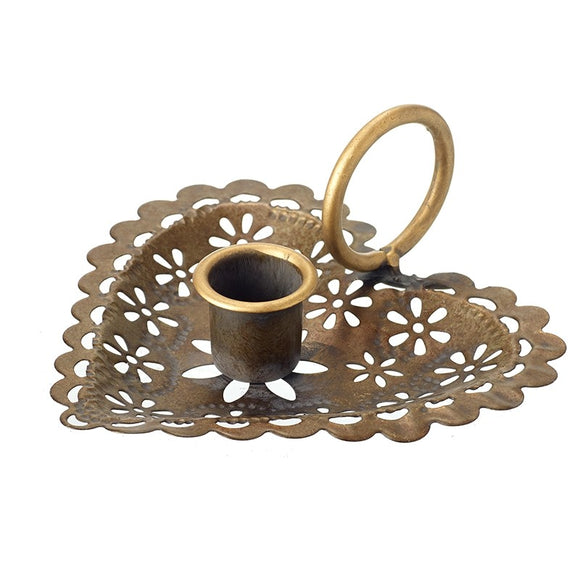 Heart Shaped Metal Candle Holder