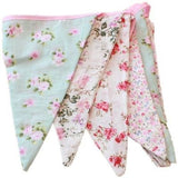 Vintage Floral Fabric Bunting