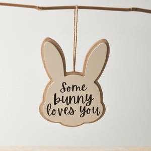 Some Bunny Loves You Hanging Bunny Sign