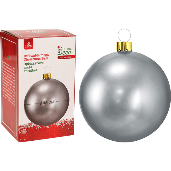 Giant Inflatable  Bauble Silver