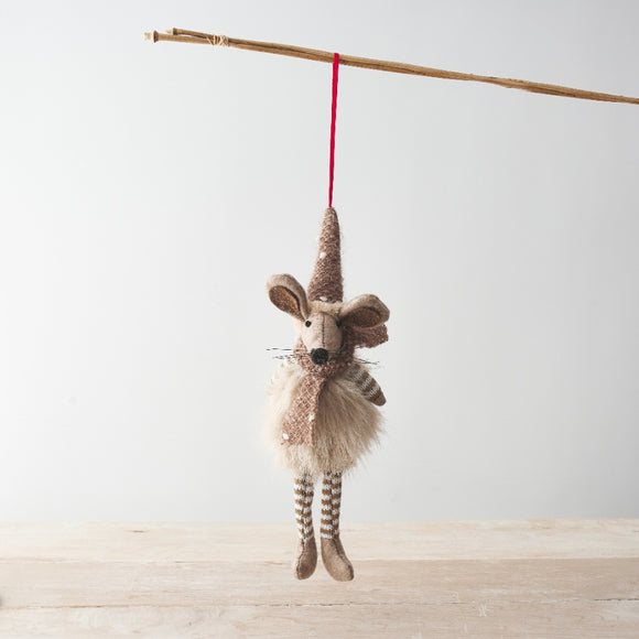 Natural Hanging Mouse Decoration