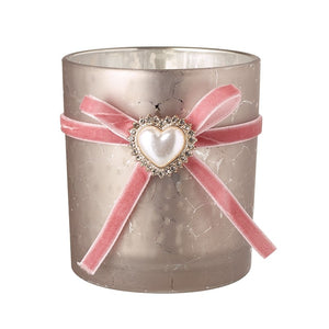 Pink Bow Candle Jar