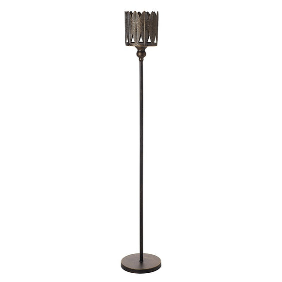 Tall Leaf Design Candle Holder