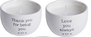 Mini message candle x 1