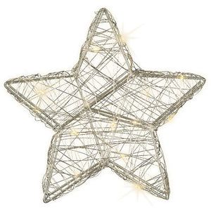 Silver wire LED Star Small