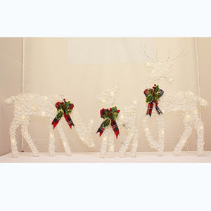 Reindeer Family set of 3 with lights
