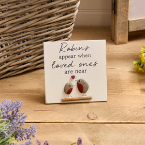 Robin Pebble Plaque