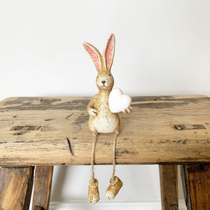 Sitting Rabbit with Heart