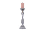 Large Grey Candlestick with Stars