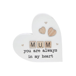 Mum Scrabble Heart