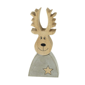 Cement and Wood Reindeer