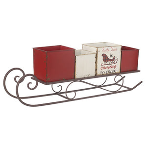 Large Metal Sleigh with Gift Boxes