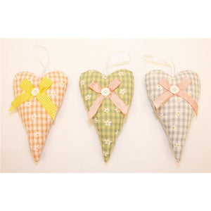 Large Floral Gingham Heart x 1