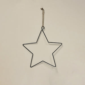 Large Black Wire Star