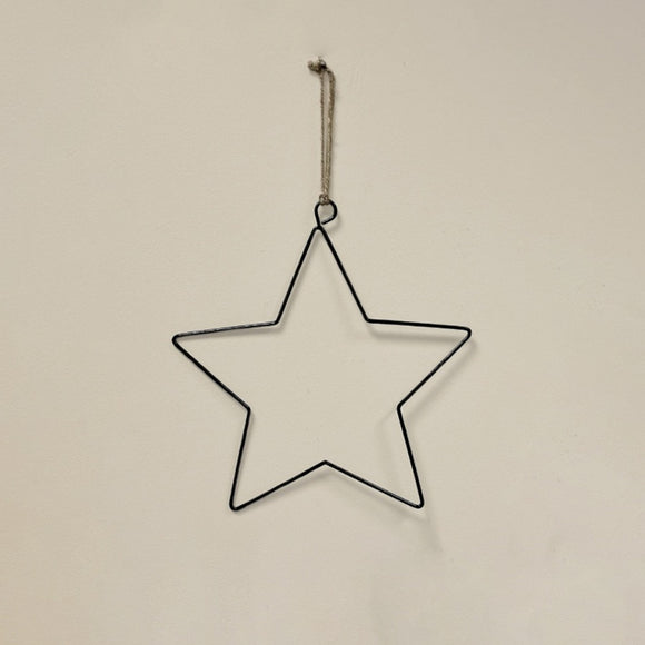 Large Black Wire Star