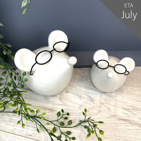 Ceramic Mouse With Glasses