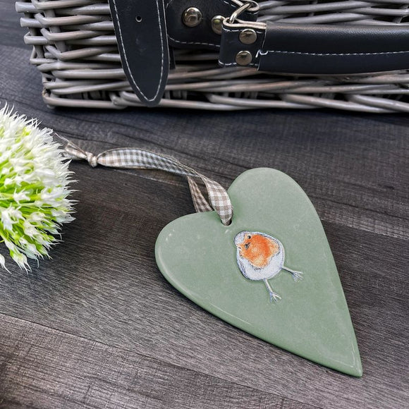 Robin Hanging Heart