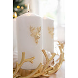 Reindeer Stag Candle Pin Gold x 1  (Candle not included)